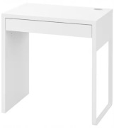 Biurko białe z szufladą ikea micke 73x50cm