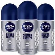 nowy zestaw Nivea MEN Antyperspirant Silver Protect kulka 3x 50ml męski