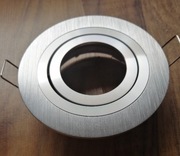 Oprawa Halogenowa Podtynkowa Sufitowa Okrągła Ruchoma Gu10 srebrna 