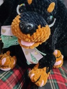 Jamnik szydełkowy maskotka prezent 30cm