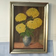 Stary obraz malowany na płótnie 