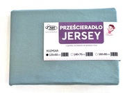 Prześcieradło 120/60 JERSEY zielone z gumką 