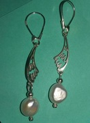 Kolczyki perła naturalna srebro 925 