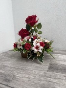 Stroik nagrobny Róża cmentarz mały