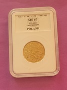 2 Złote NG . Szlak bursztynowy rok 2001 .Grading MS 67 .