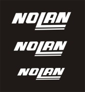 3szt NOLAN białe naklejki na kask - Producent Naklejek