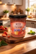 Miód kremowany z truskawką