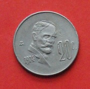 20 Centavos  1974 r -    Meksyk  F. Madero