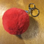 Breloczek na klucze zawieszka do torebki pluszowy pompon - bdb stan