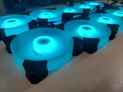 Wentylatory komputerowe 120x120mm ARGB 10szt+kontroler z pilotem