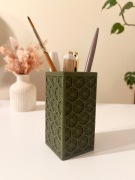 Zielony organizer na biurko z Japońskim Wzorem Asanoha – NOOK.LA