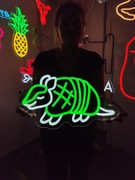 Pancernik Neon Napisy LED. Zwierzę Dekoracje LED