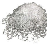 Gumeczki Silikonowe Małe Gumki do Włosów i Warkoczyków Bezbarwne 1000 szt.