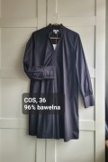 Czarna sukienka z długimi rękawami COS, rozmiar 36