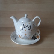 Zestaw porcelanowy imbryk/podgrzewacz filiżanka spodek  250ml