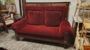 Mega Okazja! Likwidacja Magazynu! Sofa Eklektyczna Orzech Czerwony Plusz 