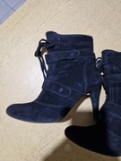 Botki zamszowe czarne 