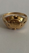 Sygnet niespotykany i bardzo stylowy, złoto 18K, waga ok. 3,1 gr SUPER