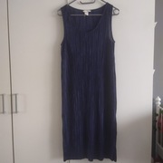 H&M granatowa sukienka plisowana NOWA S M