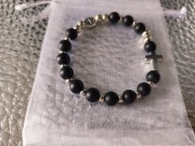 Różaniec na rękę bransoletka onyks 