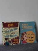 Obraz - Drewniane tabliczki Retro Garaż