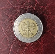 Moneta destrukt 5 złotych 1994