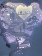 Ramka obraz 3d LED prezent Dzień Matki