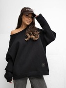 BLUZA DRESOWA DAMSKA BASIC OVERSIZE OCIEPLANA 