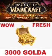 WOW SPINESHATTER GOLD 3000 GOLDA ZŁOTA ZŁOTO FRESH EDYCJA WORLD OF WARCRAFT