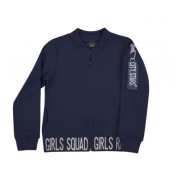 Bluza dziewczęca na długi rękaw z napisem Girls Squad granatowa rozm. 134