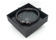 Bransoletka męska skóra czaszki