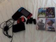 Nintendo Switch + 4 GRY (Zelda, Wiedźmin 3) + 4 Joy-Cony | BCM!