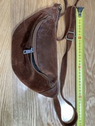 Skórzana torebka saszetka Brazowa na zamek