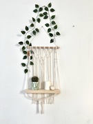 Wisząca drewniana półka na ścianę BOHO zabawki, kwiaty, ozdoby