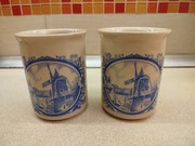 Kubki ceramiczne PRL Tułowice wiatrak 2 szt.