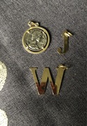 Złota litera literka W, J moneta okazja!