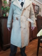 Używany kożuch męski jasny kolor