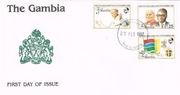 Dwie koperty FDC Gambia 1992.02.20. 