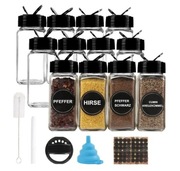 Pojemniki Do Przechowywania Przypraw Szklane 12 Sztuk + Akcesoria