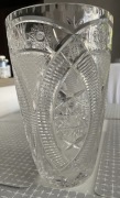 Wazon kryształowy PRL duży wysokość 24 cm
