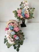 Komplet nagrobny wiązanka wazon stroik kompozycja wiosenna