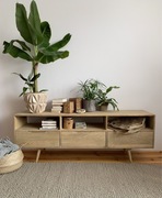 Komoda RTV z mango-japandi industrial rustykalna
