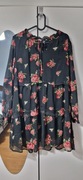 Sukienka letnia,czarna w kwiaty r.XS Carry