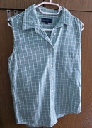 Koszula na ramiączkach VeroModa w zielono-białą kratę rozmiar M