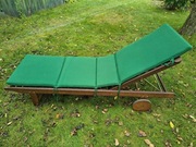 leżak ogrodowy z regulacją + materac / poduszka. Okazja 