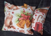 Poszewka świąteczna na jasiek 40x40 (handmade)