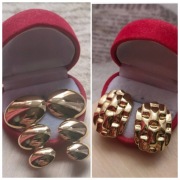 2 pary kolczyki kolor złoty wkręty sztyfty kolczyki stal nierdzewna okazja