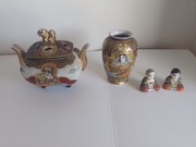 antyczny zestaw japońskiej ceramiki