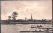 SZCZECIN Stettin Altdamm Jezioro Dąbie panorama wioślarze 1911