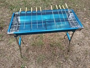 Grill ze stali nierdzewnej składany + gratis